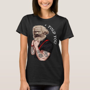 T-shirt Karl Marx Pop Art Portrait Revolution Tatoo Vintag