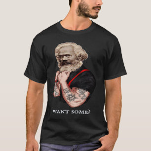 T-shirt Karl Marx Pop Art Revolution Rocks Tattoo Vintage