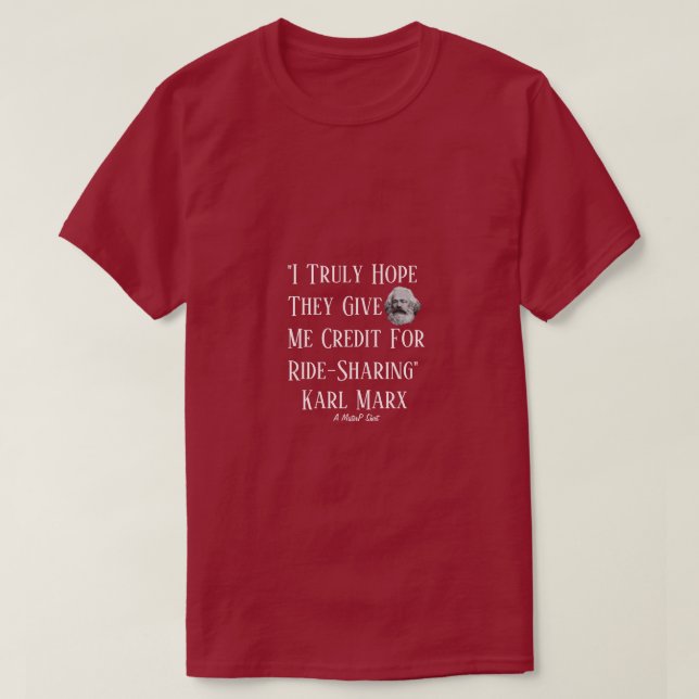 T-shirt Karl Marx - Une Chemise MisterP (Design devant)