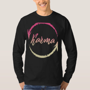 T-shirt Karma Bouddha Yoga Vintage droit universel Bouddhi