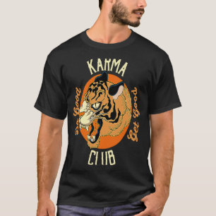T-shirt Karma Club Do Good Get Good Tiger Face Big Cat Ani