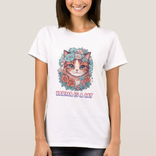 T-shirt Karma est un chat