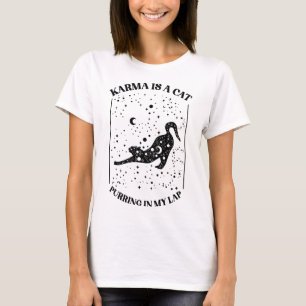 T-shirt Karma est un Purring de chat dans My Lap - Drôle H