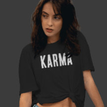 T-shirt Karma White Text