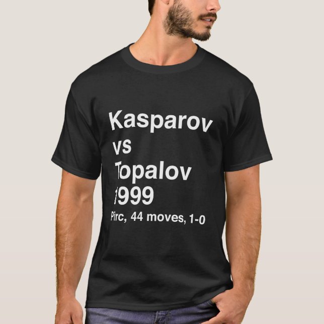 T-shirt Kasparov contre Topalov 1999 (Devant)