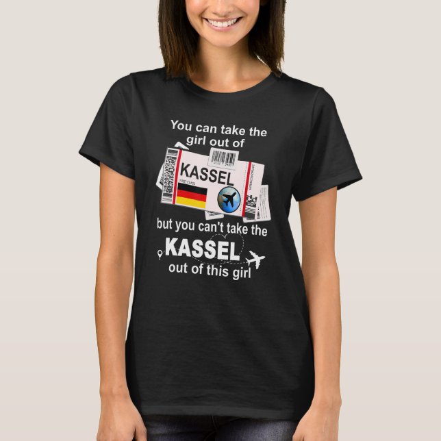 T-shirt Kassel Boarding Pass - Kassel Girl - Kassel (Devant)