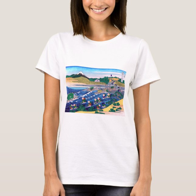 T-shirt Katsushika Hokusai - Fuji from Kanaya on Tokaido (Devant)