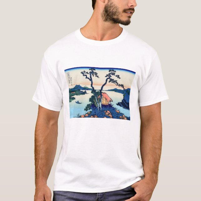 T-shirt Katsushika Hokusai - Lac Suwa dans la province de  (Devant)