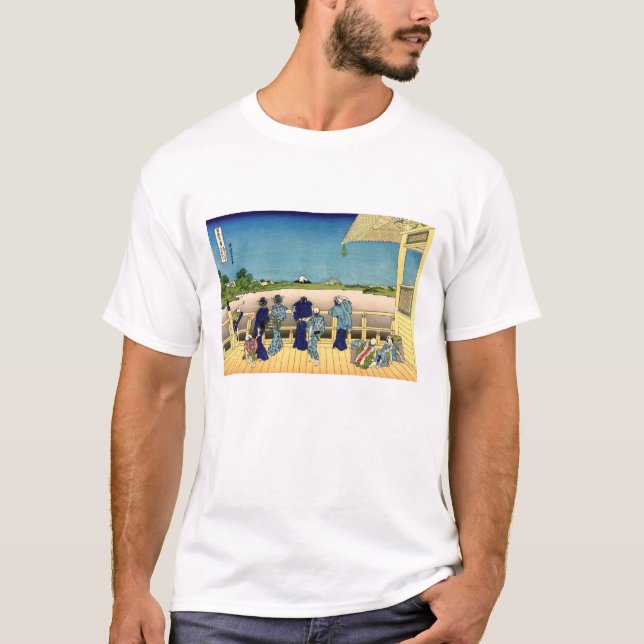 T-shirt Katsushika Hokusai - Salle de Sazai, Temple 500 Ra (Devant)