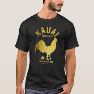 T-shirt Kauai 1959 The Garden Isle Poulet Hawaii Vintage 