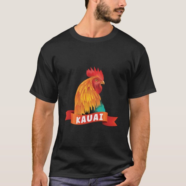 T-shirt Kauai Chicken Rooster Style Garden (Devant)