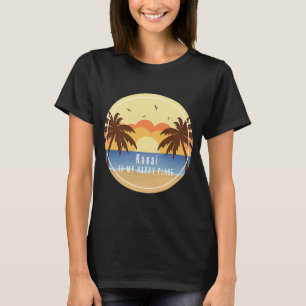 T-shirt Kauai Hawaii Est Mon Happy Place Fun Beach Vacance