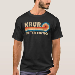 T-shirt KAUR Nom de famille Retro Vintage 80s 90s Annivers