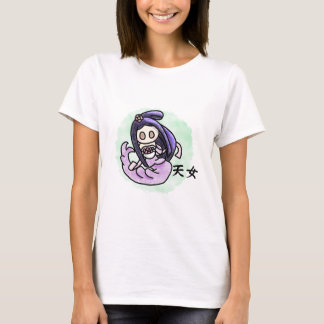 T-shirt Kawaii Ange Traditionnel Japonais Tennyo et Kanji