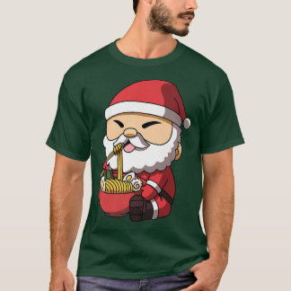 T-shirt Kawaii Anime Noël Père Noël Japonais Ramen