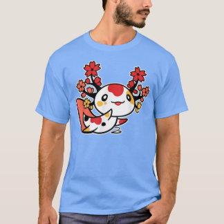 T-shirt Kawaii Aolotl Japonais Fleur de cerise Sakura Flow
