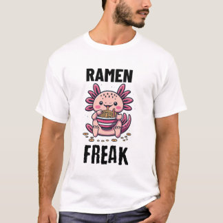 T-shirt Kawaii Axalotl manger Ramen