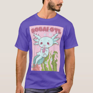 T-shirt Kawaii Axolotl Boba Bubble Tea Japanese Aesthetic