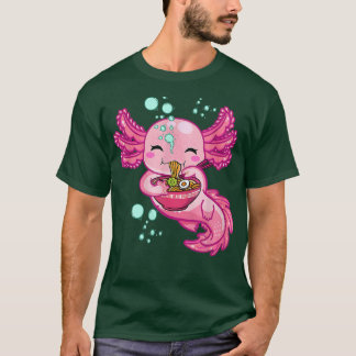 T-shirt Kawaii Axolotl Ramen Ados filles Anime Japonais Lo