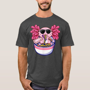 T-shirt Kawaii Axolotl Ramen nouilles Anime Japonais Cadea