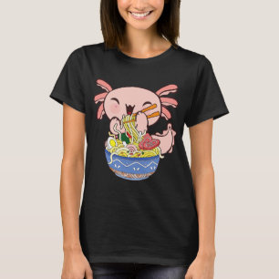 T-shirt Kawaii Axolotl Ramen nouilles Anime Japonaise Enfa