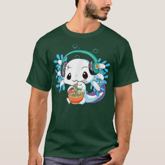T-shirt Kawaii Axolotl Ramen nouilles Anime Lover Don Girl