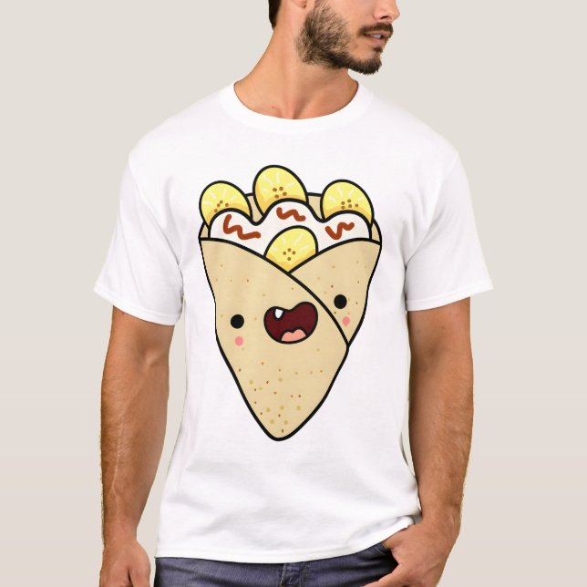 T-shirt Kawaii Bananas and Cream Crepe (Devant)