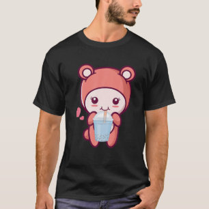 T-shirt Kawaii Boba Cute Anime Thé Boisson