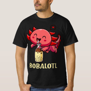T-shirt Kawaii Bobalotl Axolotl Boba Tea Bube Lait Anime