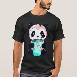 T-shirt Kawaii Bubble Tea Panda Boba Tea Japonais