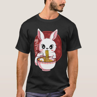 T-shirt Kawaii Bunny Anime Ramen nouilles japonaises Rabbi
