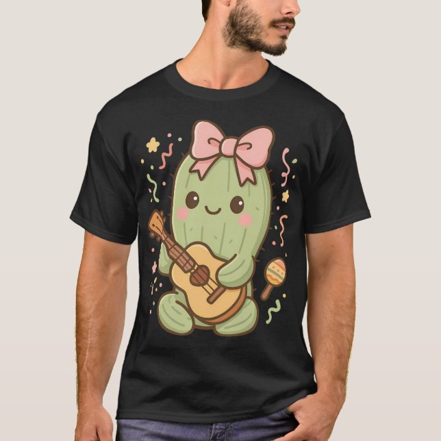 T-shirt Kawaii Cactus Cinco De Mayo (Devant)