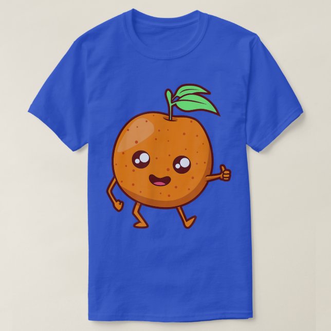 T-shirt Kawaii Cartoon Orange (Design devant)