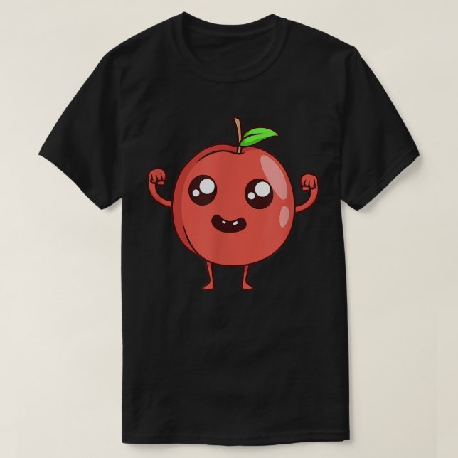 T-shirt Kawaii Cartoon Peach (Design devant)
