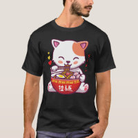 Kawaii Chat aime Ramen | Anime Kitty manger Ramen