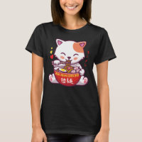 Kawaii Chat aime Ramen | Anime Kitty manger Ramen 