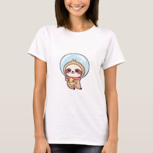 T-shirt Kawaii Chibi Paresseux Astronaute � Mignon Paresse