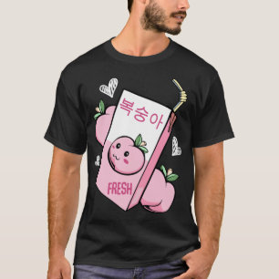 T-shirt Kawaii Coréen Jus de Pêche Fruit Lovable Cutesse F