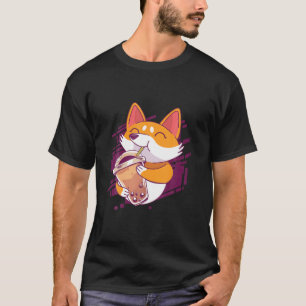 T-shirt Kawaii Corgi Lover Bubble Tea Funny Bobas Corgi