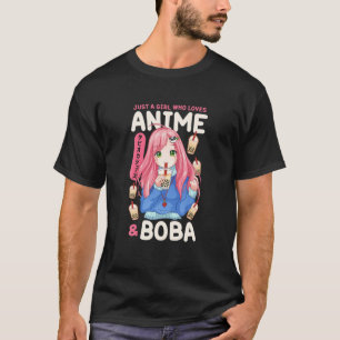 T-shirt Kawaii Cute Anime Girl Otaku Japonais Boba Tea Gif