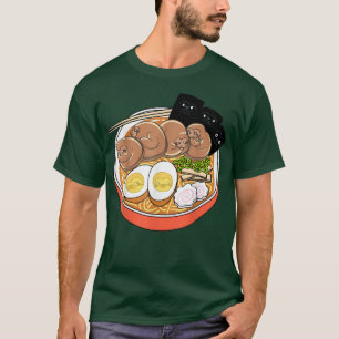 T-shirt Kawaii Cute Anime Sloth Otaku Japonais Ramen Noodl