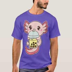 T-shirt Kawaii Cute Boba Axolotl Banana Lychee Bubble Pear