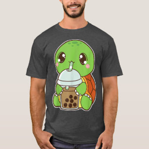 T-shirt Kawaii Cute Boba Turtle Reptile Classic Bubble Mil