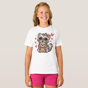 T-shirt Kawaii Ferret Cuddin Ours En Teddy