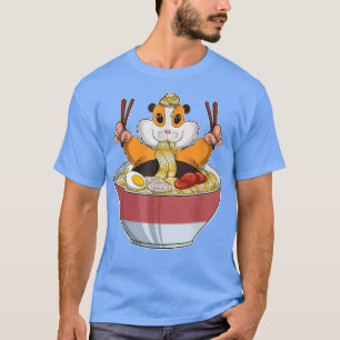 T-shirt Kawaii Guinée Pig Ramen nouilles I Otaku Anime Gui