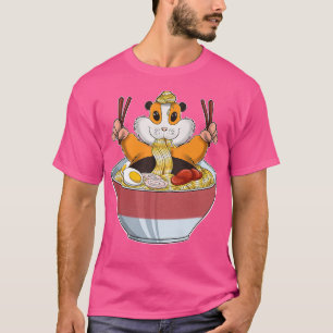 T-shirt Kawaii Guinée Pig Ramen nouilles I Otaku Anime Gui