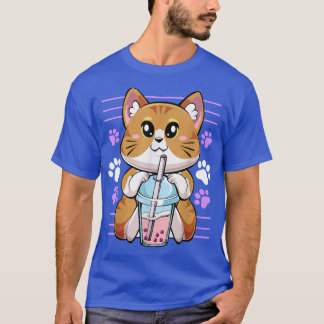 T-shirt Kawaii Japonais Anime Chat Buble Thé Kitty Lover S