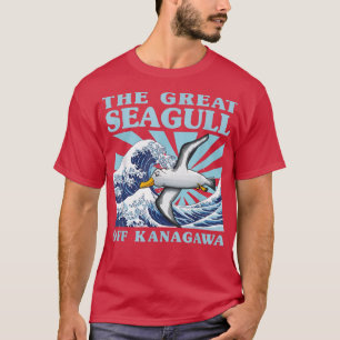 T-shirt Kawaii Japonais Grande Vague Grand Mouette Cute Ja