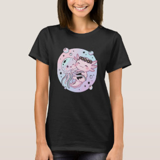 T-shirt Kawaii Jellyfish Axolotl Sea Animal