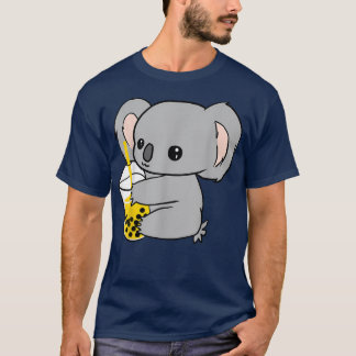T-shirt Kawaii Koala avec Boba Bubble Tea Lover Anime Kids